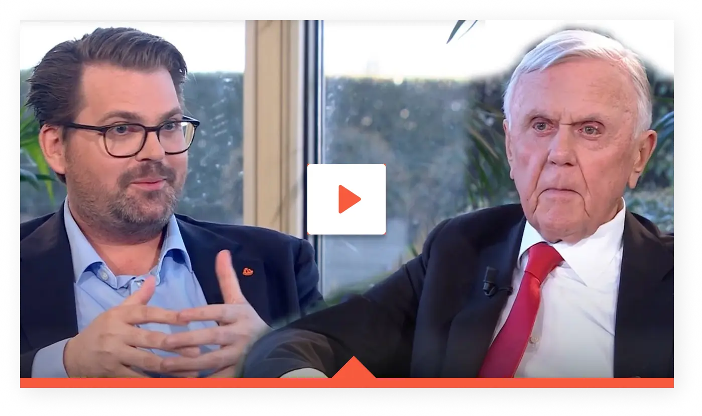 Lorenzo van der Struik met Harry Mens bij Business Class